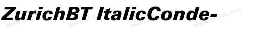 ZurichBT ItalicConde字体转换